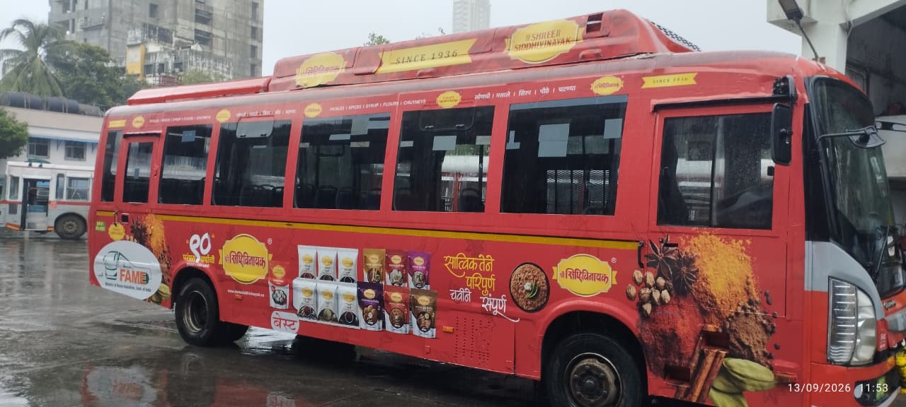 Transit Media campaign in Mumbai BEST EV BUS